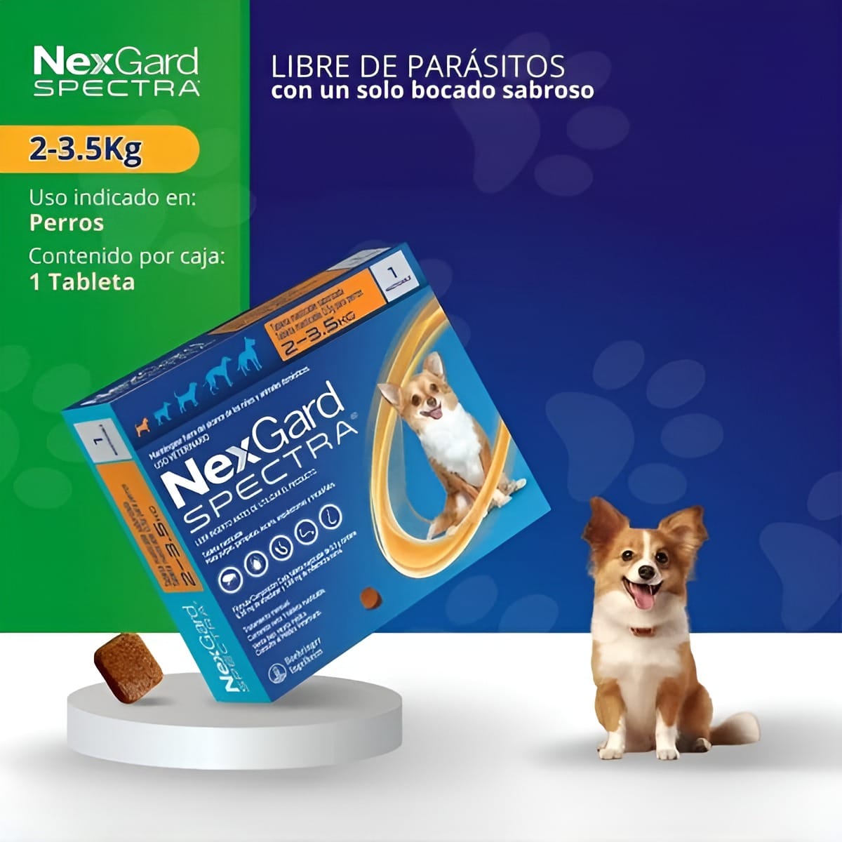 NEXGARD SPECTRA 2 A 3.5K Pastilla antiparasitario