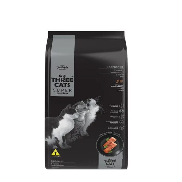 SUPER PREMIUM THREECATS castrado salmon 15 KG