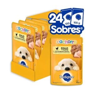 pedigree pate sobre cachorro