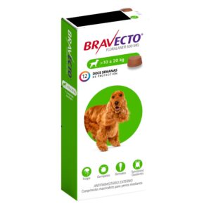 Bravecto Pulgas y Garrapatas Pastilla para Perro 10 a 20 kg