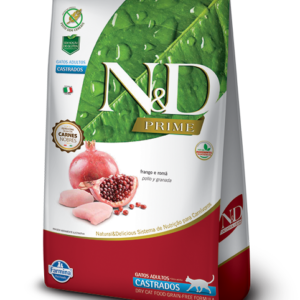 N&D Grain Free Prime para Gatos Adultos Castrados 7,5 kg (Sin Cereales)