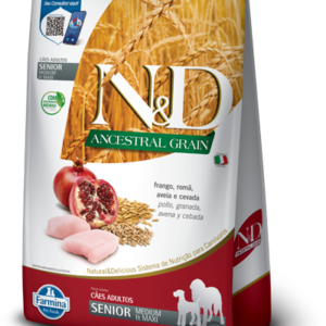 N&D Ancestral Grain Senior Pollo y Granada para Perros Medium & Maxi